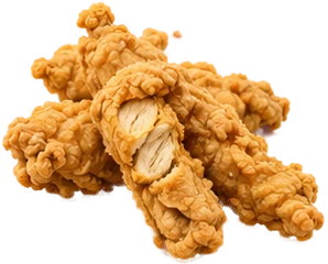 Cheesy chicken tender strips
